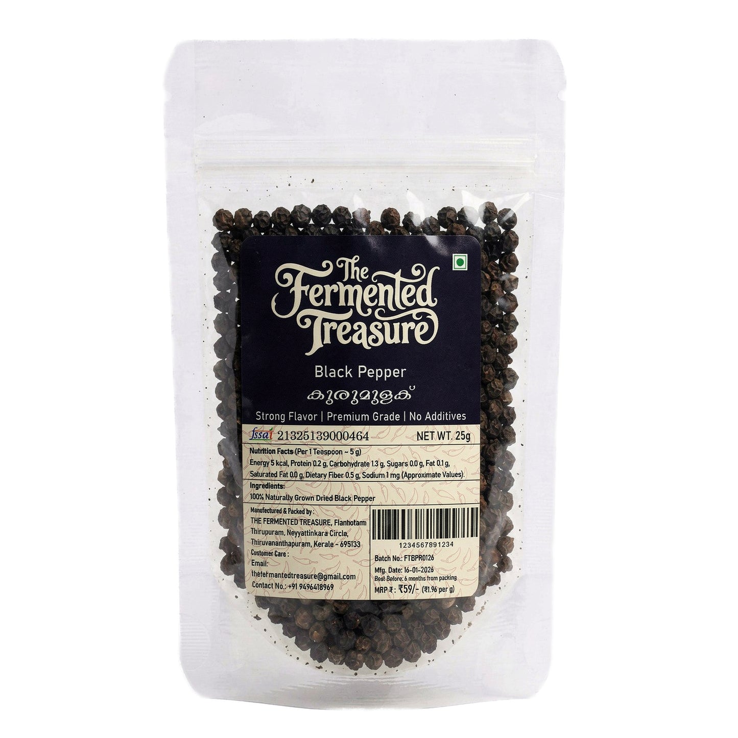 Dried Black Pepper– 25g